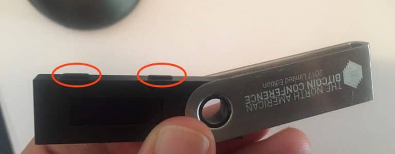 Ledger Nano S buttons now