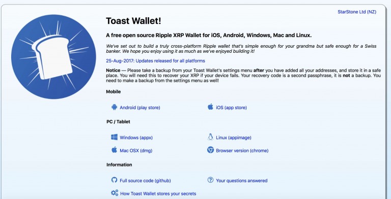 toast wallet xrp