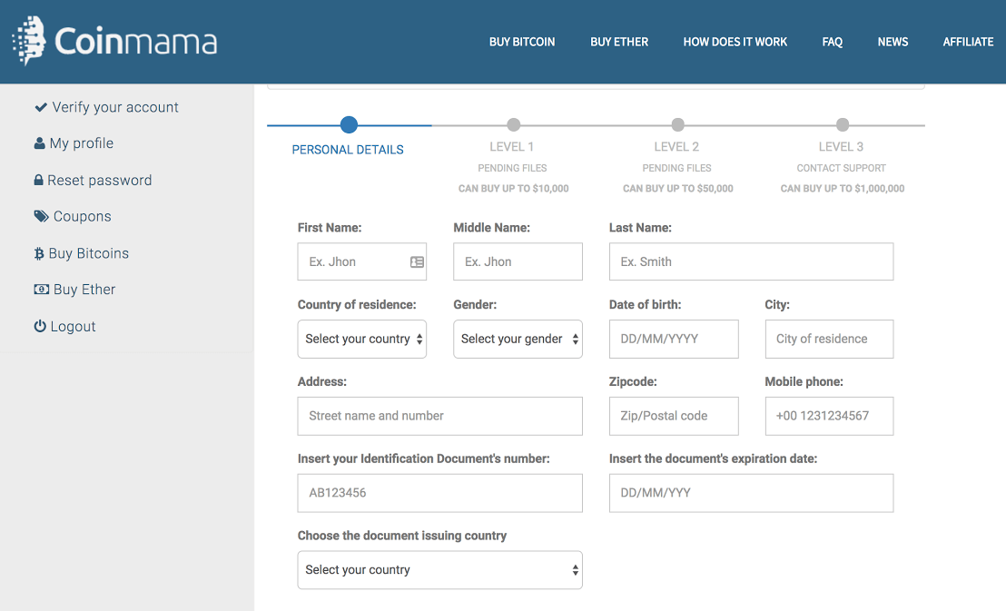 coinmama login